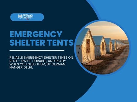 Emergency Shelter Tents on Rent by German Hanger Delhi Emergency Shelter Tents on Rent by German Hanger Delhi